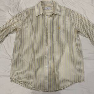 Aritza Yellow, White, and Blue Striped Button Down Shirt